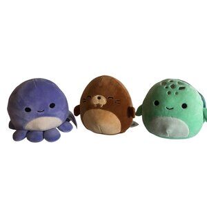 Squishmallows Set of 3 Violet Bruce Cole Plush Toys 5in Birthday Christmas Gift